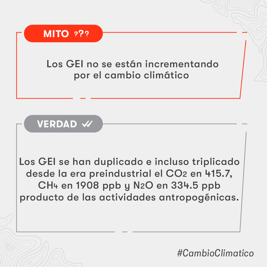 Los GEI no están incrementando por el cambio climático